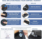Airplane Seat Cushion for Long Flights Press-Type Inflatable Travel Seat Cushion with 3D Air Cells Portable Comfort Support Pad for Car, Office Chair & Stadium Bleachers Relieves Sitting Fatigue