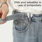 2Pack Travel Wallet with Hidden Safe Pocket, Passport Wallet, Credit Cards and Travel Documents, Money Belt for Travel Women and Men Hidden (White)