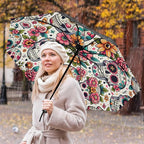 ALAZA Folding Umbrella Sugar Skulls Day Of The Dead Compact Travel Umbrella Automatic Open Close, Inverted Umbrellas for Rain Windproof Sun Umbrellas UV Protection Large Portable Reverse