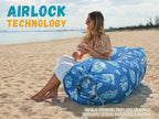 WEKAPO Inflatable Couch Air Lounger Chair - Camping & Beach Accessories, Portable Blow up Sofa for Hiking, Lawn, Indoor/Outdoor Movies & Music Festivals. Lightweight and Easy to Set Up Air Hammock