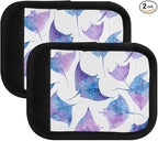 Manta Ray Watercolor Luggage Handle Wrap for Suitcase Luggage Tags Handle Covers Identifiers Soft Decorations Travel Accessories 2 Pack
