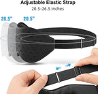 LitBear Breathable Sleep Mask, 3D Eye Mask Sleep for Side Sleepers Women Men, Light blocking Sleeping Mask with Adjustable Strap, Soft Lightweight Eye Cover for Travel, Night Work, Nap, Office - Black