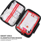 Gevoke 410 Piece Waterproof Hard Shell First Aid Kit for Home, Car, Travel, Camping, Truck, Hiking, Sports, Office, Vehicle & Outdoor Emergencies - Emergency Medical Kits (Black)