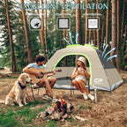 CAMPROS CP Camping Tent 2/4/6 Person, Waterproof Windproof Double Layer Dome Tent, Easy Setup with Large Mesh Windows & Wide Door for Outdoor Camping Backyard