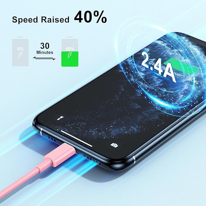 10ft iPhone Charger, [Apple Certified] Long Apple Charging Cord,10 Feet Original Lightning to USB Cable,10 Foot iPhone Charging Cable for iPhone 14 Pro Max/14/13 Pro/12 Mini/11/XS/XR/8/7/6S/5/SE,iPad