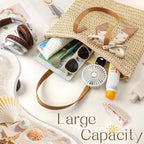 Trifabricy Beach Bags for Women, Large Straw Beach Bag, Beach Tote Bag Shoulder Handbags, Straw Bag Beach Purse for Summer