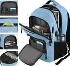 Volher Laptop Backpack,Business Travel Anti Theft Slim Durable Laptops Backpack,Water Resistant College Computer Bag for Women & Men Fits 15.6 Inch Laptop and Notebook-Pale Blue