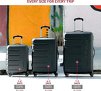 SwissGear 7366 Signature Hardside Expandable Luggage with Spinner Wheels, TSA Lock, Pink, Checked-Medium 23-Inch
