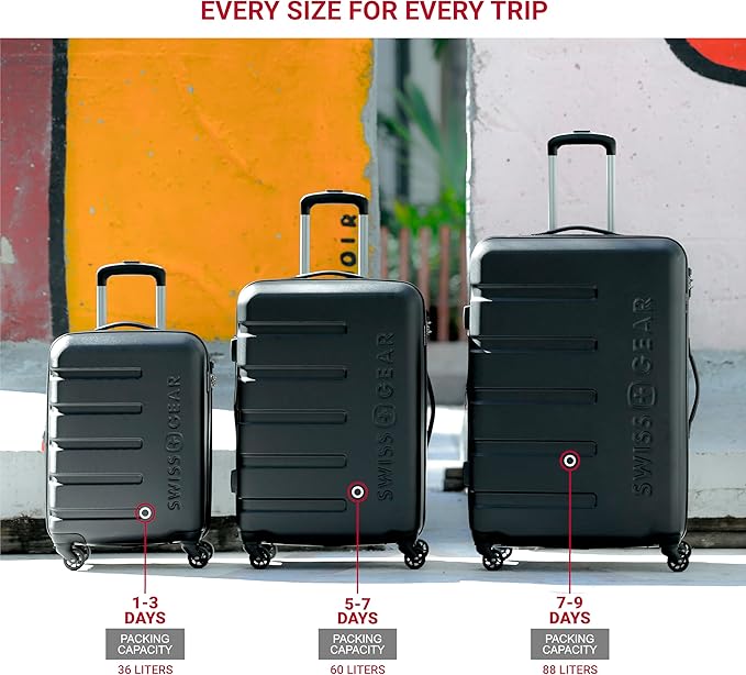 SwissGear 7366 Signature Hardside Expandable Luggage with Spinner Wheels, TSA Lock, Cup-Holder, Pink, Carry-On 19-Inch