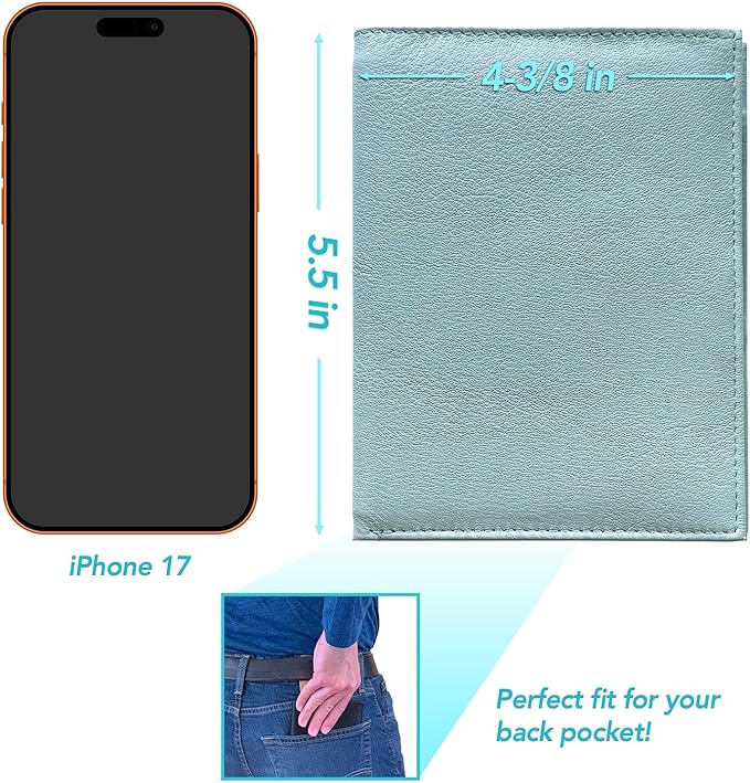 Chambray RFID Genuine Leather Passport Wallet