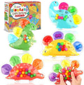 Dinosaur Color Sorting Sensory Toy - Roadtrip Travel Essenstial for Toddler, Fine Motor Games Boys Toys, Dementia Autistic Gift Quiet Fidget for Classroom Preschool Learning Activities for Kid Toddler