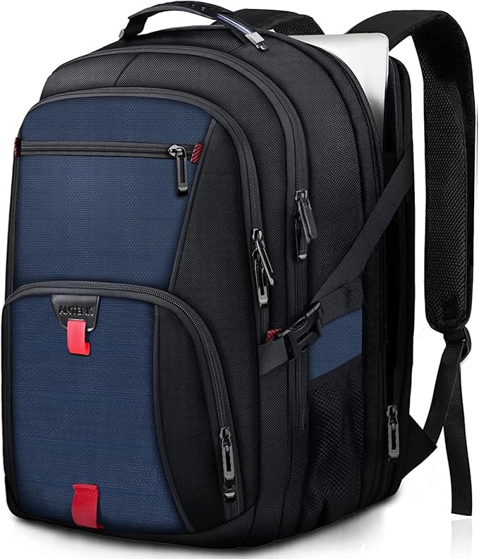 ANTERK Laptop Backpack, 18.4 Inch Laptop Backpacks for Men Women, 55L Anti Theft Water Resistant College Bussiness TSA Airline Approved Work Computer Backpack, Blue
