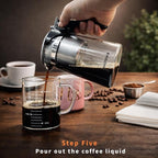 Pour Over Coffee Maker Set, 304 Stainless Steel Coffee Dripper with On/Off Switch, Borosilicate Glass Small Coffee Pot, 50 Filter Papers, Multi-Functional Immersion Drip Cafe Brewer Machine (1, 250ml)