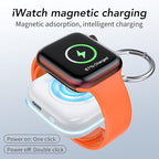 HUOTO Portable Watch Charger for Apple Watch Series 9,Portable Magnetic iWatch Charger 1200mAh Power Bank Mini Purse Items Fast keychain Charging for Apple Watch Series 11/10/ 9/8/7/6/SE/5/4/3/2/UItra