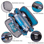 Toiletry Bag for Men Hanging Dopp Kit Water Resistant Shaving Bag Small Toiletry Bag for Traveling (Blue)