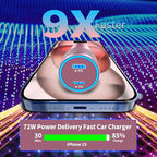 [Apple MFi Certified] iPhone 17 Car Charger, Linocell 90W Dual USB C Power Cigarette Lighter Car Carplay Charger with 2Pack Type C Braided Cable for iPhone 17/17 Pro Max/16 Pro/15/Galaxy S26/S25/Pixel