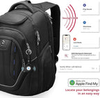 Swissdigital Design TSA Business Laptop Backpack For Men with Apple Find My,Travel Backpack With USB Charging Port,RFID Pockets Presents For Men Fits 15.6 Inch Computer | J16BT9508F-1