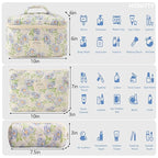 Makeup Bag,Quilted Cosmetic Bags,Large Floral Make Up Organize bag,Makeup Bag Set for Women,Flower Travel Toiletry Bag
