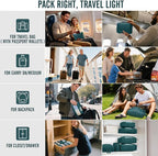 Veken 10 Set Packing Cubes for Travel Essential, Suitcase Organizer Bags in 4 Sizes, Carry-On Luggage Accessories with Large Laundry & Hanging Toiletry Bag, Must-Have for Airplane, Road Trip & Camping