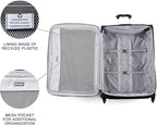Travelpro Maxlite 5 Softside Expandable Luggage with 4 Spinner Wheels, Lightweight Suitcase, Men and Women, Black, Checked-Large 29-Inch