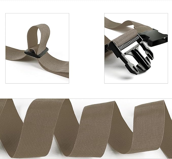 4Pcs Luggage Straps for Suitcase Travel Accessories TSA Approved, 80In Long Belts to Keep Your Suitcase Secure, Adjustable Bag Straps with Quick-Release Buckle for Travel Bag Closure, Brown