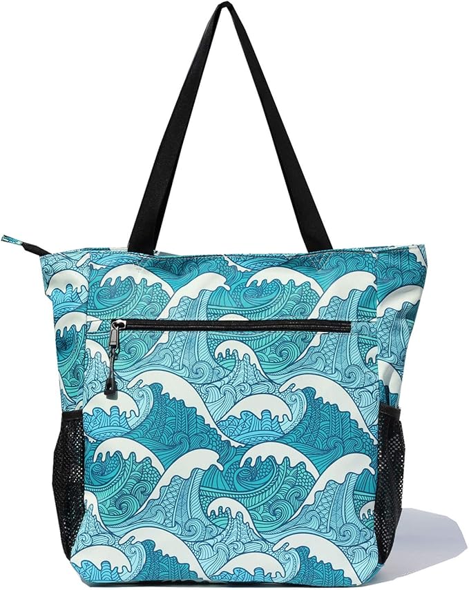 Original Floral Water Resistant Large Tote Bag Shoulder Bag for Gym Beach Travel Daily Bags Upgraded