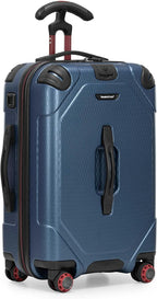 Traveler's Choice Maxporter II Polycarbonate Hardside Trunk with Spinner Wheels, Navy, 22-Inch Carry-on Luggage
