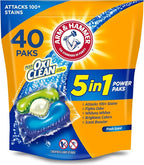 ARM & HAMMER plus OxiClean 5-in-1 Power Paks, 40 Count (Packaging may vary)