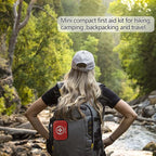 Besst Survivor Mini First Aid Kit -Small Waterproof Hard Shell Medical Kit with Compartments for Camping, Hiking, Car, Home, Office, School - Vehicle & Outdoor Emergency Medical Kit (Red)