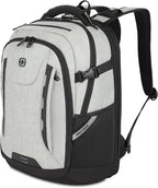 SwissGear Travel Tech Pro Laptop Backpack – Fits Laptops up to 16” – ScanSmart TSA-Friendly Backpack with Multiple Organizer Pockets – Grey Heather
