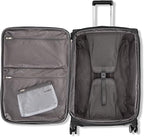 Samsonite 2-PC Soft-Sided 21/29” (Carry-On & Large Checked), Lightweight Expandable Element Luggage Set with 2 Front & 1 Side Pocket, Four Spinner Wheels, Adjustable Handle, Durable- Black