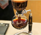 Siphon Coffee Maker Set, 5-Cup 600ml (20.3 oz) Borosilicate Glass Vacuum Brewer with Foldable Stainless Steel Coffee Filter, Dual Filtration for Home, Office & Camping（Filter Plus Version）