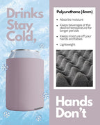 PartyPrints 100 Pack Blush Blank Can Cooler Sleeves, Customizable Bulk Insulated Foam for Beer, Collapsible Plain Drink Holder, Cold Soda Insulator, 12oz Regular, 16oz Tall Cans