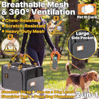 PAWZIDEA Expandable Large Pet Carrier, 24"×16"×16" Soft-Sided Cat Carrier for 2–4 Cats up 55lb, Portable & Collapsible Small Medium Dog Travel Crate for Car, XL Storage Pocket, ID Card, Shoulder Strap