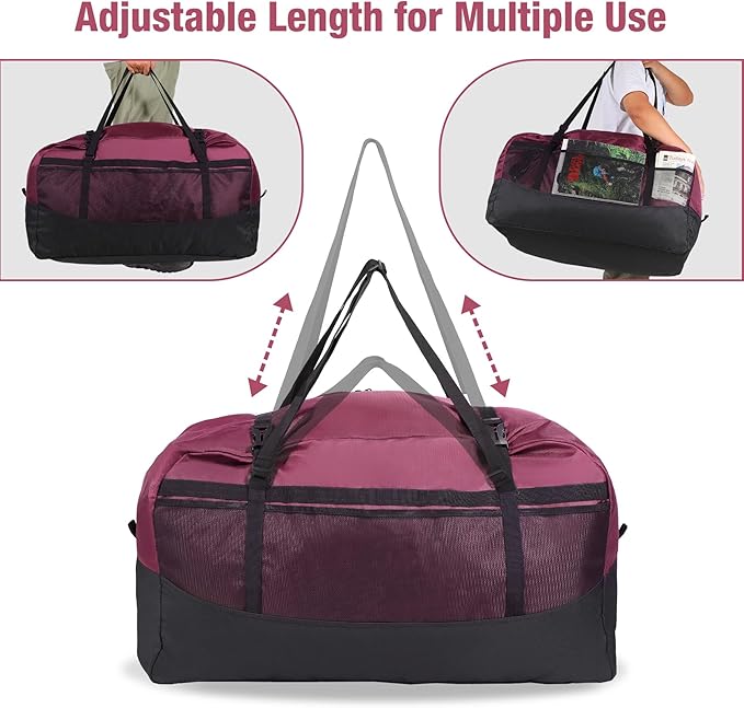 REDCAMP Foldable Travel Bag, Large Sports Bag, 75L/96L/100L, Lightweight Waterproof Tote Bag