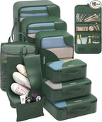 10 Set Packing Cubes for Travel, Gifts for Women Mom,Anti-Tearing Suitcase Organizer,OlarHike Vacation Essentials & Accessories for Cruise Ship