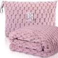 BOACAY Packable Travel Blanket for Airplane, Car - Compact Office Blanket - Portable Pillow for Adults, Kids with Case, Luggage Sleeve, Backpack Clip