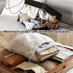10 PCS White Non-Woven Shoe Storage Bags, Dust Bags for Purses, Travel Shoe Storage-Bag, Breathable Dust-proof Bag, Cloth Storage Pouch, Bag-Covers for Purse, Shoes (2 Sizes)