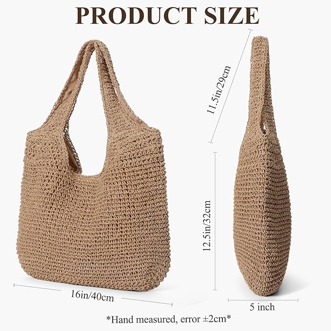 Trifabricy Beach Bags for Women, Large Beach Bag, Woven Straw Tote Bags Waterproof, Weaving Swim Shopping Travel Bag