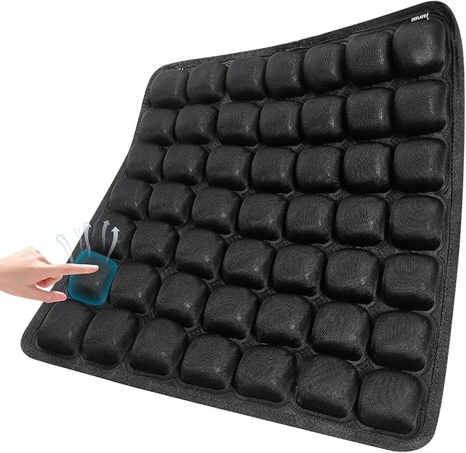 Inflatable Seat Cushionair Inflatable Chair Air Seat Car Portable Breathable Comfort Orthopedics Pain Pressure Relief Cushion,Adjustable Bubble,for Wheelchair,Car,Office,Home (49-Point Cushion)