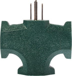 Projectpak 3 Outlet T Shaped Wall Plug Grounding Adapter Splitter Extender – Durable Grounded Power Tap | 3 Pack (Green)
