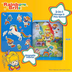 Rainbow Brite Magnetic Playset, 75 Characters & Accessories, Reusable Storage Tin and Play Scene, Fun Toddler Toys, Mess Free Travel Games & Road Trip Essentials, 4 Year Old Girl Birthday Gifts