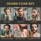 Fathers Day Spa Gift for Men - Luxurious 32Piece Shea Butter Bath & Beard Gift Set for Men Bath & Body Care Kit for Him | Christmas, Valentine's Day, Birthday, Spa Gift Set for Dad