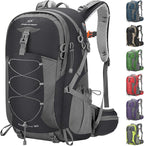 Maelstrom Hiking Backpack,Camping Backpack,50L Waterproof Hiking Daypack with Rain Cover,Lightweight Travel Backpack,Black