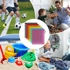 6PCS Multicolor Mesh Bag Drawstring, 14 x 17 Inch Net Bag with Lock, Multipurpose Storage Bags for Gym, Laundry, Balls, Beach and Toys