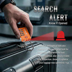 ANVIL TSA Approved Luggage Locks with Search Alert Indicator, 4-Digit Combination Suitcase Lock, Advanced TSA008 Core Heavy Duty Anti-Theft Travel Lock for Double Zippers, Backpacks (3, Orange)