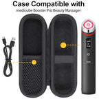 Hard Carrying Case for medicube Booster Pro 6-in-1 Real Glass Glow Beauty Massager, Shockproof EVA Storage Organizer with Mesh Pocket, Portable Travel Case, Black