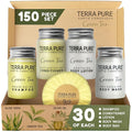 Terra Pure Hotel Soaps & Toiletries Bulk Set | 1-Shoppe Amenities Kit | 1oz Shampoo & Conditioner, Body Wash, Lotion, 1.25oz Bar Soap | Travel Size | 150 Pieces