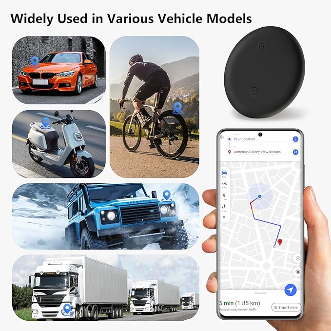 Mini Hidden GPS Tracker for Vehicles – Magnetic Waterproof Real‑Time Locator – Apple Find My Compatible, No Monthly Fee, Long Battery Life – Cars, Pets, Kids, Assets