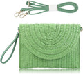 COOKOOKY Straw Clutch Handbag Summer Beach Straw Purse for Women woven Envelope Bag | Straw, Summer, Beach, woven, Straw, Summer